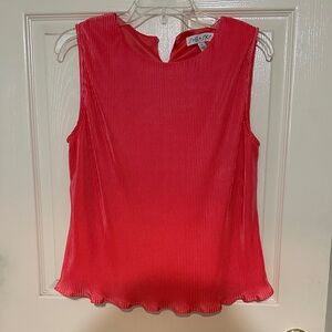 She + Sky Coral Sleeveless Blouse